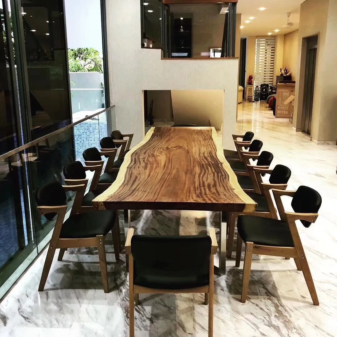 South America Walnut Natural Shape Table Top Live Edge Wood Slab