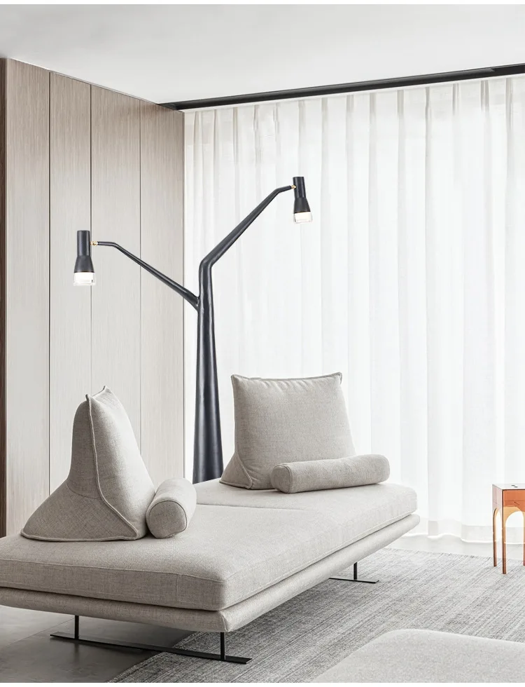 Nordic Style Standing Floor Lamp LED Light Resin Human Tree Branch Ornament for Hotel Lobby Studio Villa Living Room Decoration