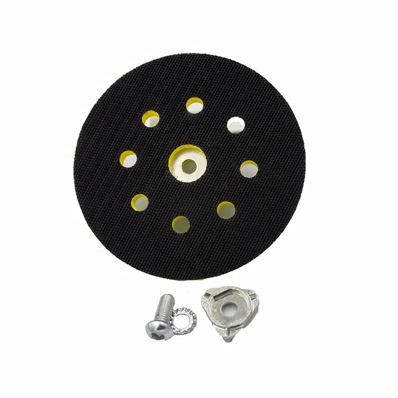 
5inch 5/16*24 thread backing plate with hook and loop pad 