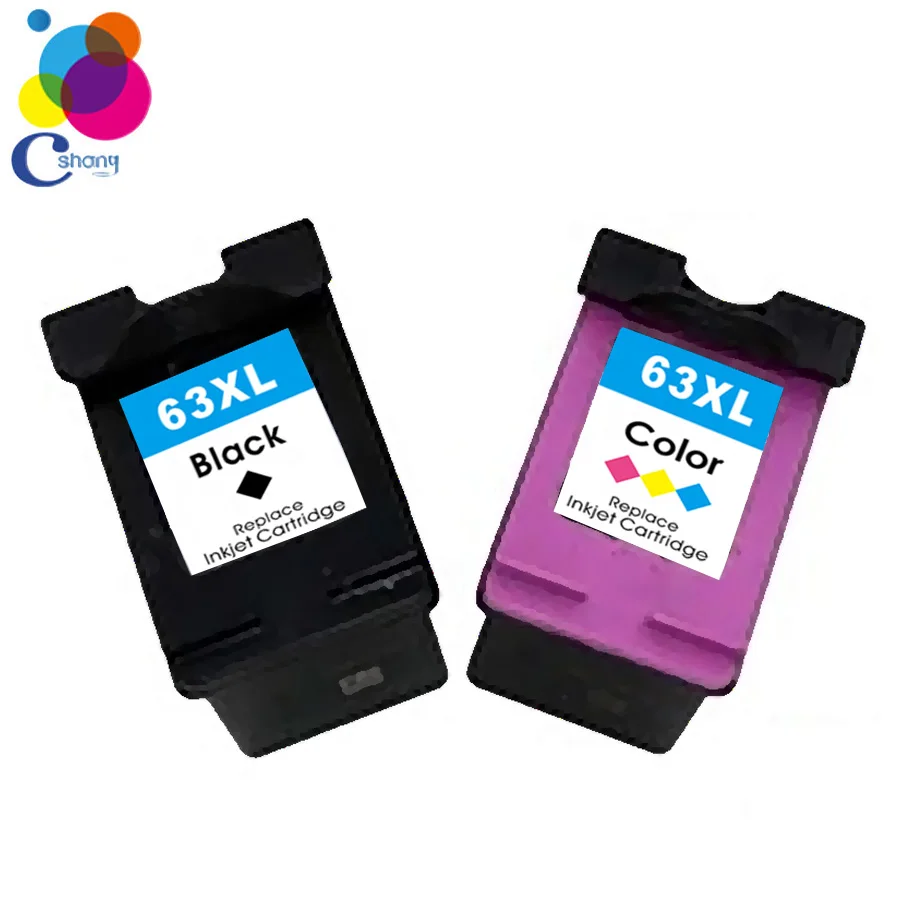 Black Tri Color Premium Genuine Original For Hp 63 63xl Refill Ink