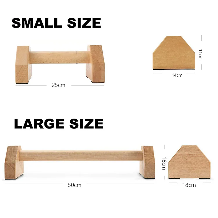 Training Sport Wooden Workout Set Exercise Push Up Bar Dip Slip Floor