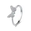 RINNTIN SR59 Popular Products 2019 Value 925 Silver Butterfly Ring Engagement Women Jewelry
