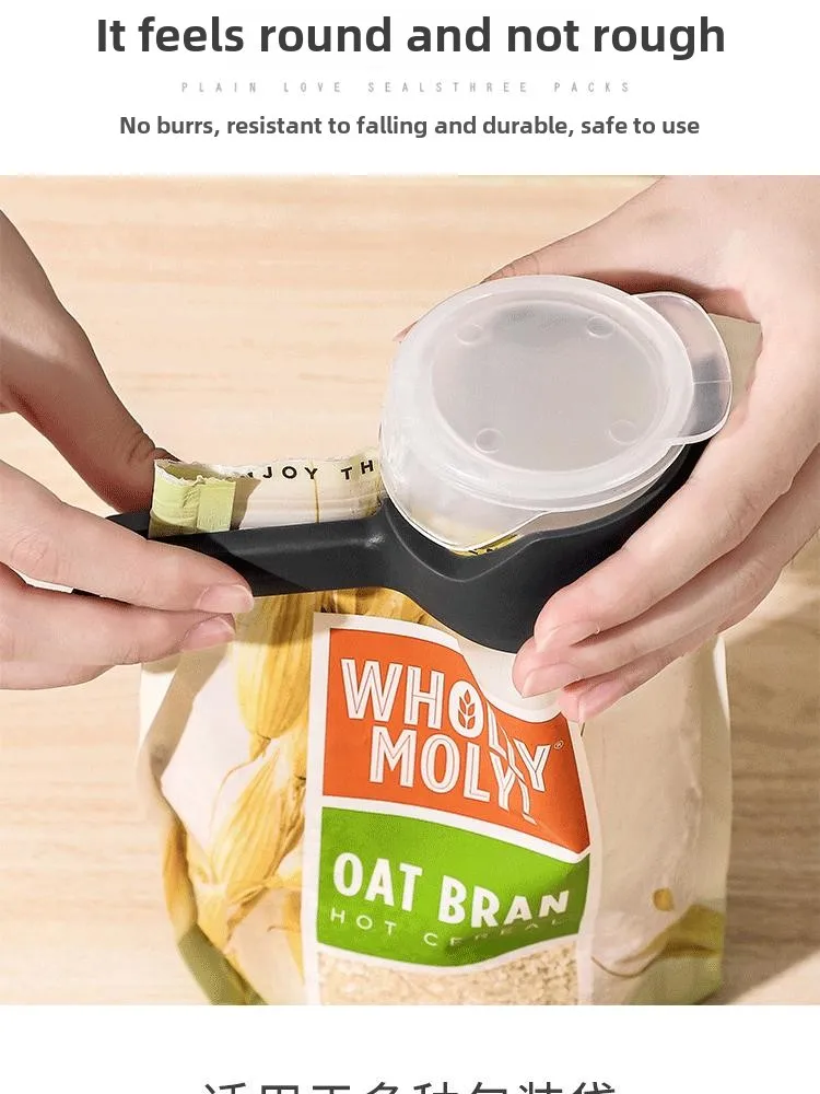 Household Sundries Moisture-Proof Discharge Snack Bag Sealing Clip Tea Food Preservation Plastic Bag Clip Leak-Proof Seal for