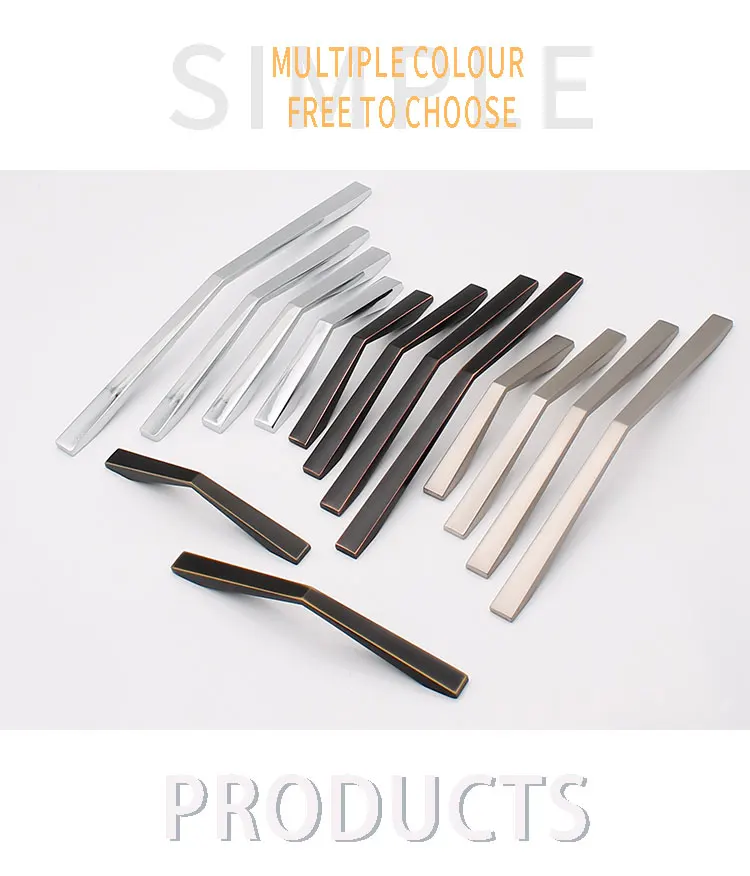 Wholesale Price Kitchen Hardware Pull Cabinet Handles For Modern Furniture, Zinc Alloy Cabinet Furniture Handle
