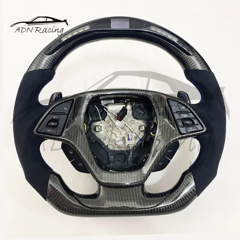 Led Racing Shift Light Carbon Custom Steering Wheels For Corvette C7