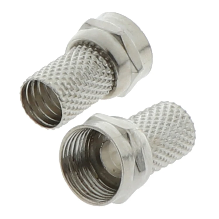 Crimp Type Rg6 F Male Connector Twist Lock Connector For Rg 6 Coaxial