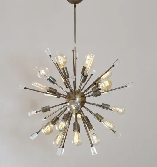 mid century modern chandelier with chain