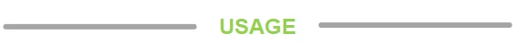 usage