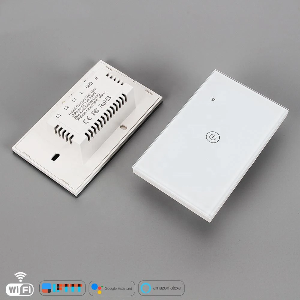 Weiwo Zigbee Remote Wall Touch Switch without N line 1/2/3 Gang Glass Panel light Switch with aluminum frame smart home Uemon - ANKUX.COM