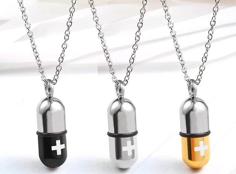316L Stainless Steel IP Plating C-AN Pendant Necklace Jewelry