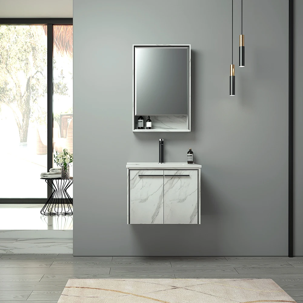 Eco Friendly Stain Less Steel Vanity 2020 Waterproof Bathroom Cabinet With White Single Basin Bathroom Vanities Buy Bathroom Vanities
