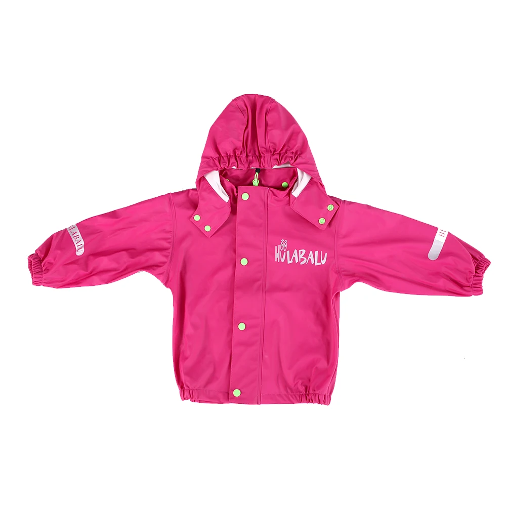 Reliable quality waterproof PU raincoat with boys and girls , Raincoats for children very berry rain gear
