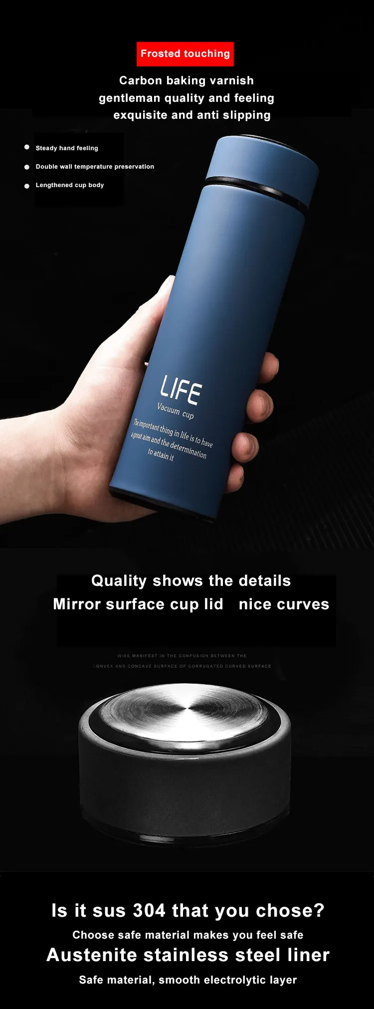 Hot model bulk coffee sublimation travel outdoor insulate cup thermal bottle vacuum flask mug drink containers VRVFC37