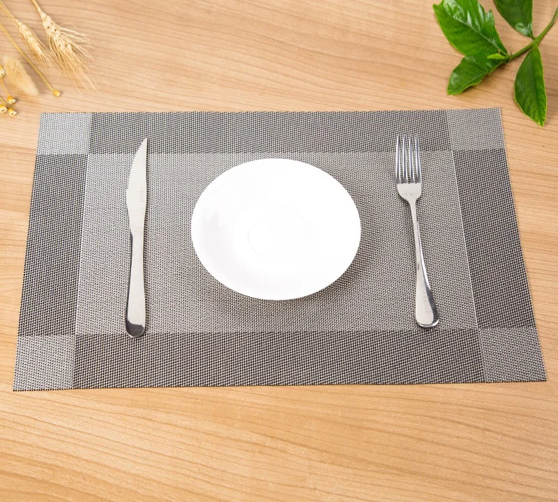 Placemat Crossweave Woven Vinyl Non-slip Insulation Placemat Washable ...