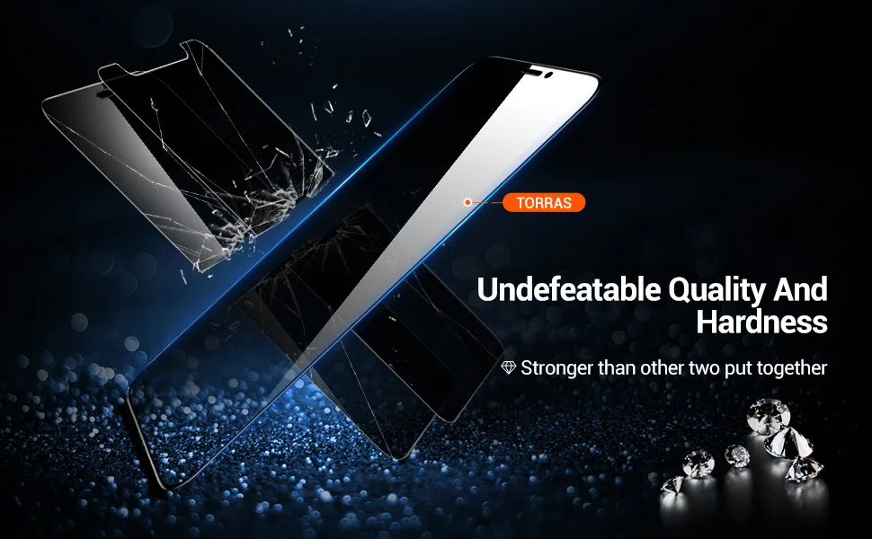 Torras Diamond Hard 3x Antispy Privacy Screen Protector 2pack Cell