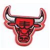 embroidered bull red patches