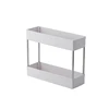 Multi-function home vegetable fruit 2-tier storage space saver seasoning spice rack kitchen bathroom plastic corner shelf