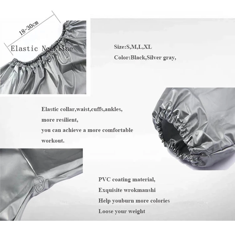 Vigorpowergear Wholesale Black Sauna Suit Sliver Cheap Sauna Suit