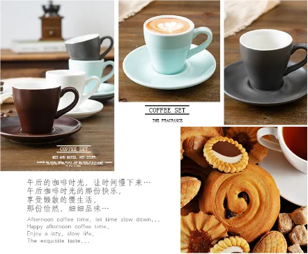 200ml European creative marble vein porcelain coffee cup and saucer set with gold rim