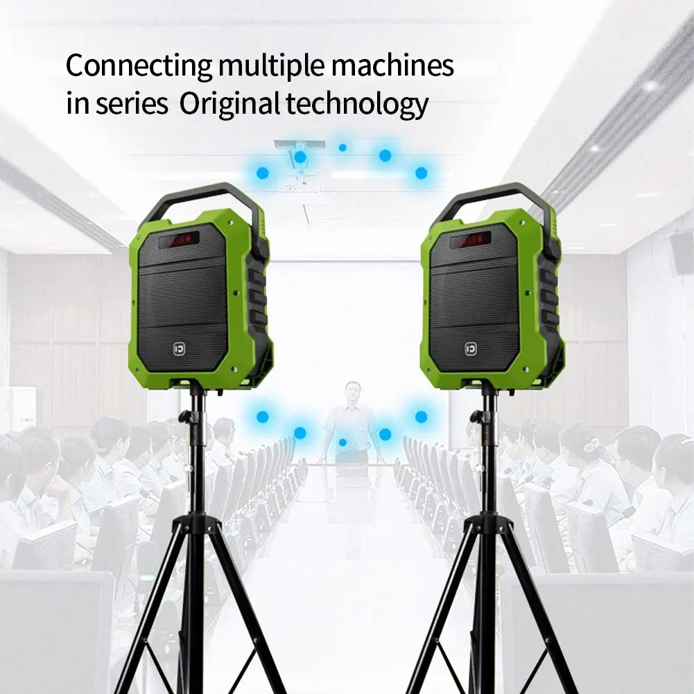 Outdoor Indoor Portable Handle Karaoke Amplifier Bluetooth Speaker With Wireless Microphone - ANKUX.COM
