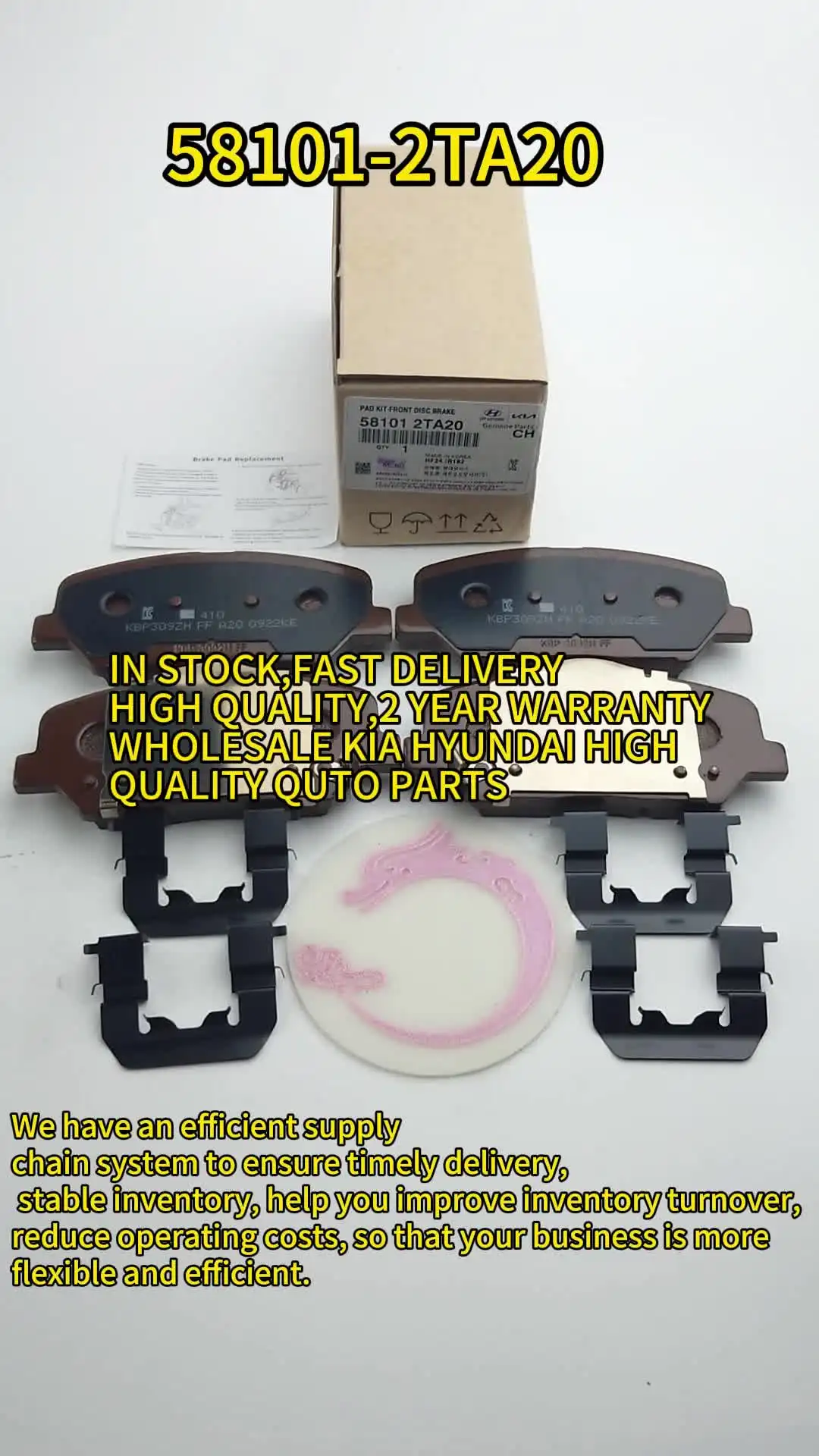 High Quality PAD KIT-FRONT DISC BRAKE 58101-J5A52 for BMW