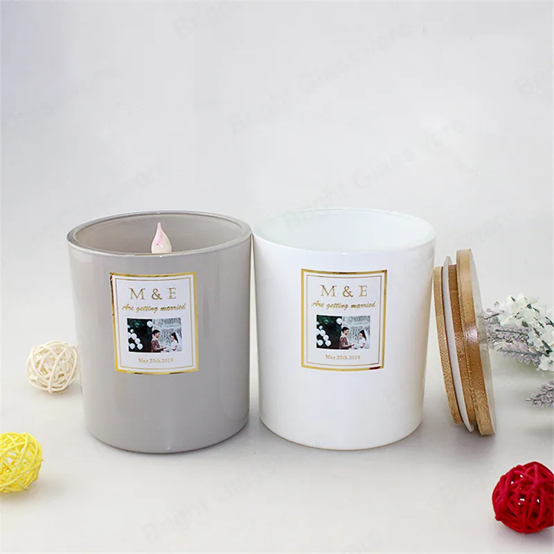 New Wholesale Empty Candle Jars White 16oz Candle Jars For Making