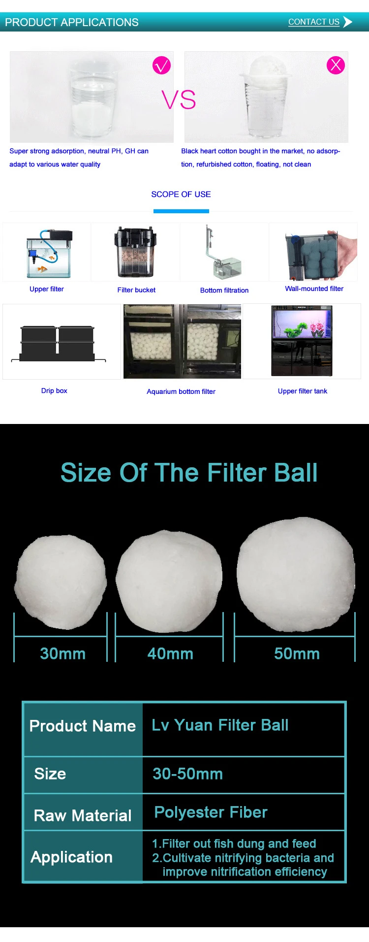 Lvyuan 700G Agriccultural Aquarium Bio Balls Biological Filter Media