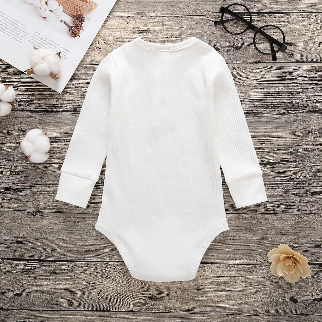 Baby Jumpsuit Neonatal Solid Color Longsleeved Autumn Clothes Buy