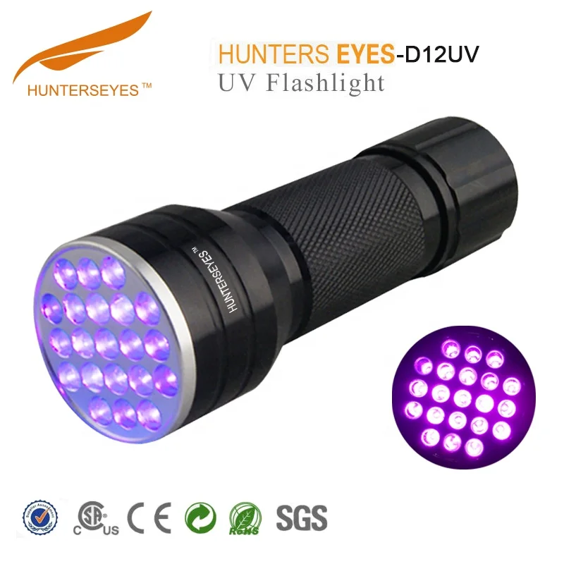 21 LED Flashlight   2019 New UV Flashlight portable uv light D12UV