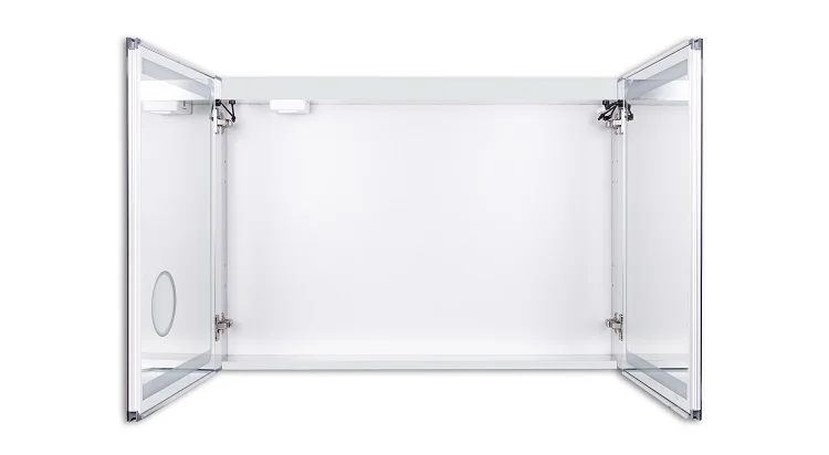 IP44 Aluminum Glass Shaving Modern Bathroom Led Mirror Cabinet