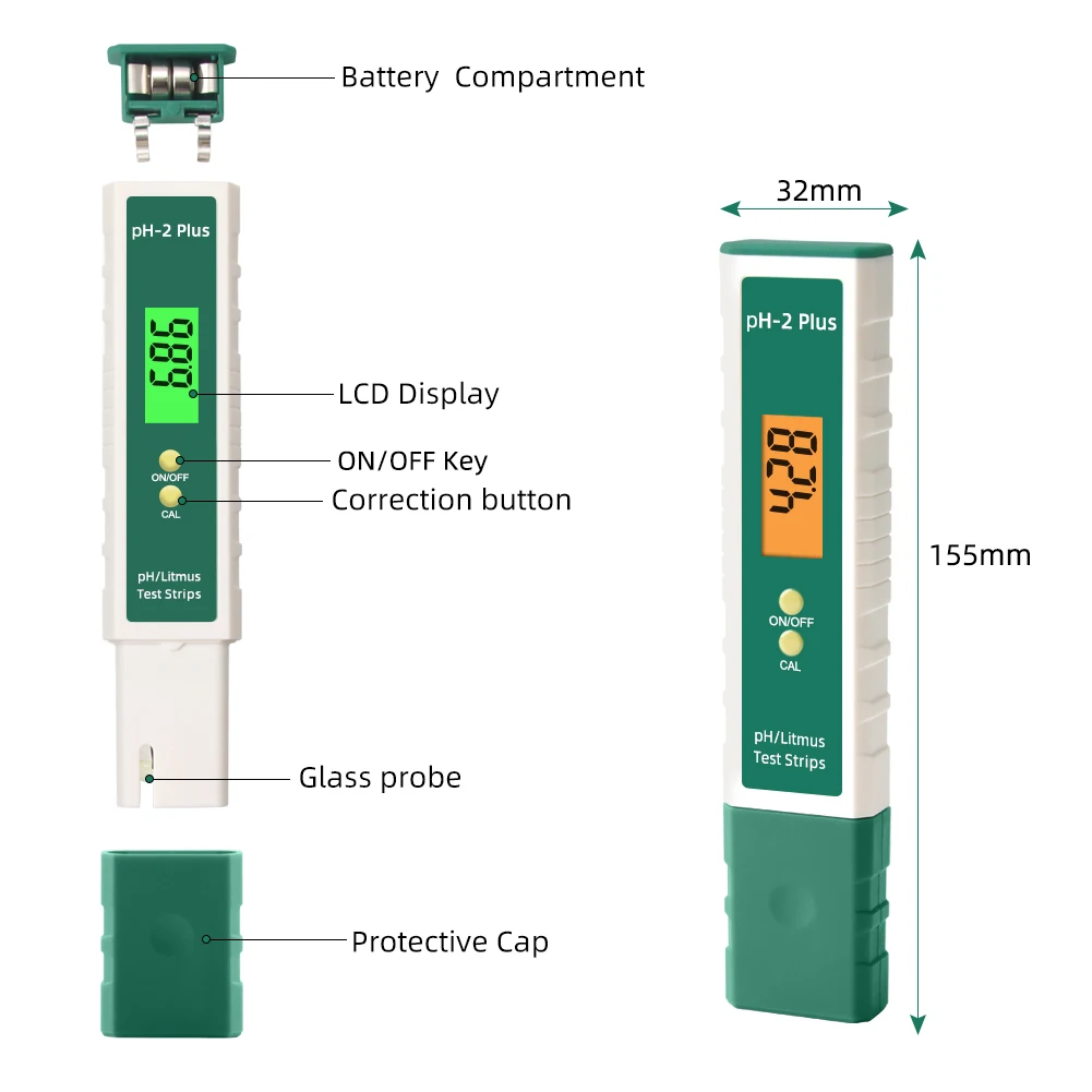 Phổ Biến Kỹ Thuật Số PH Meter Độ Chính Xác Cao Chất Lượng Nước Tester Với ATC Dải PH Kiểm Tra Chức Năng Cho Hồ Bơi