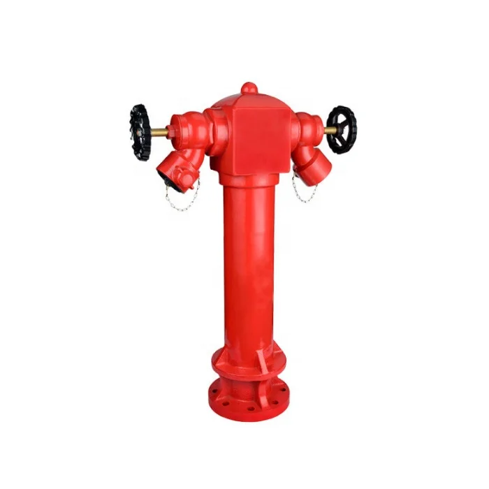 Hot Sale Ductile Iron Red Color 2-Way Pillar Double Outlet Fire Hydrant ...