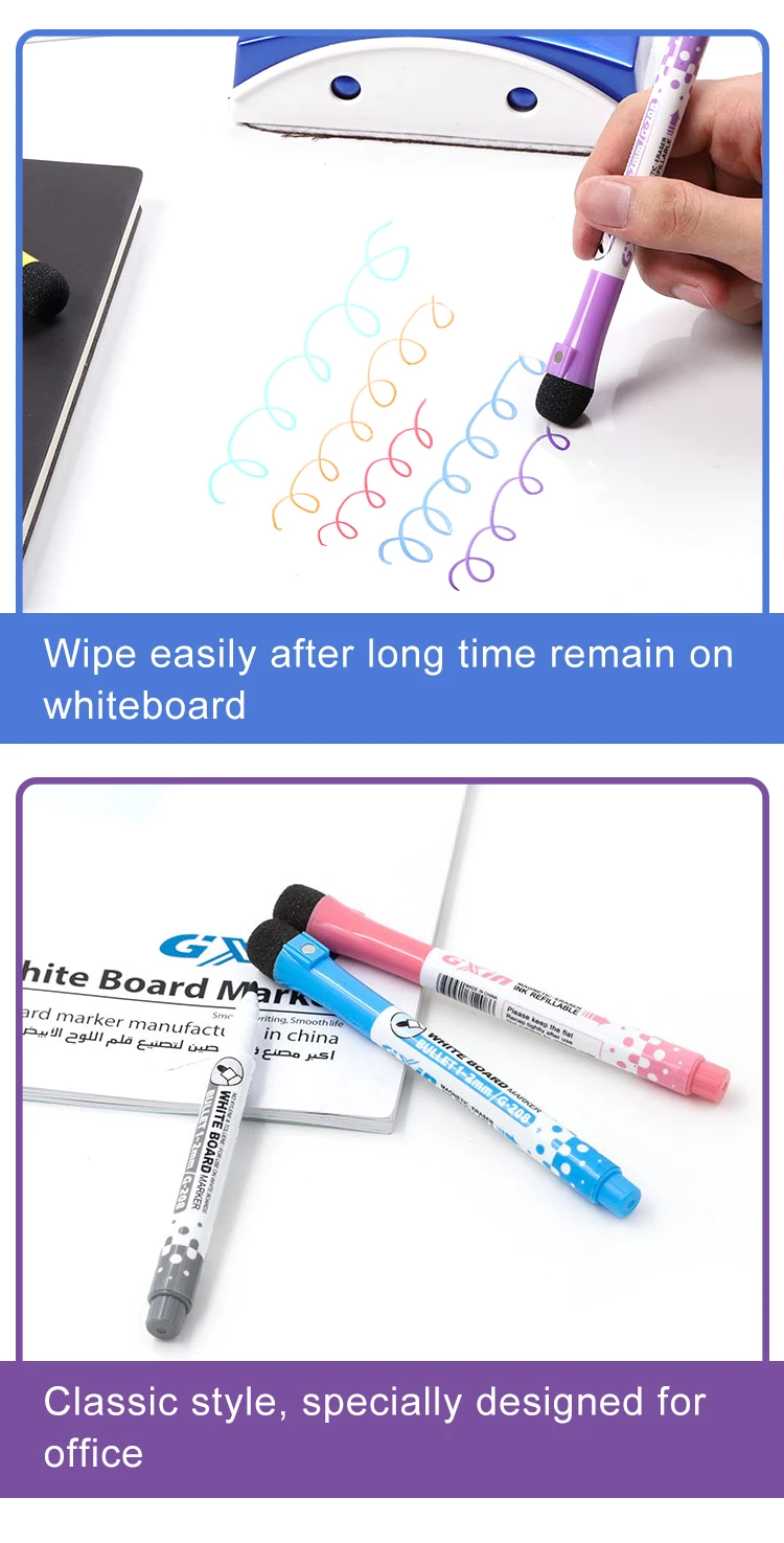 Gxin G208 Whiteboard Dry Erase Marker Pen With Eraser Buy Bright Color Fine Tip