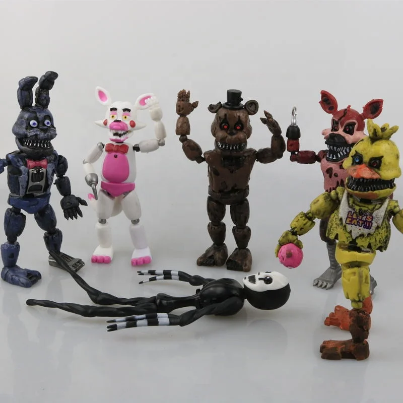 Hot Sell Five Night At Freddy Anime Fnaf Bear Free Assembly Action Figure  Pvc Model Freddy