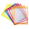 Pocket File Folder Reusable Dry Erasable Pockets Clear Write And Wipe Drawing Board Dry Brush Bag For Teaching Kids Pastels
