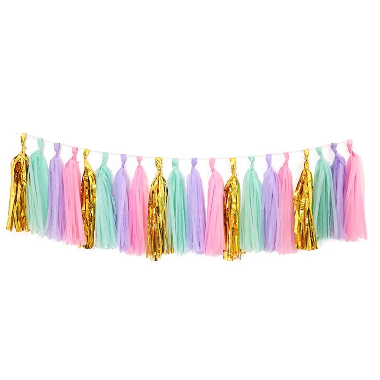 
HAWIN retail party decoration,baby shower, birthday party favor paper tassel garlands 