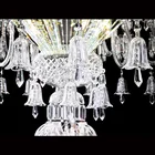 Large hotel foyer decorative chrome crystal chandelier iron pendant light
