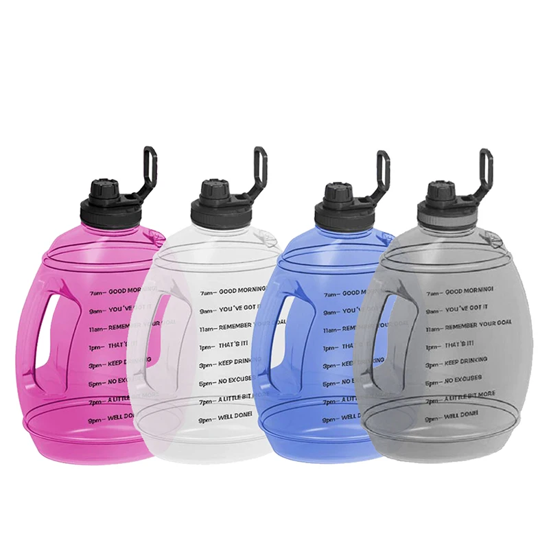 Best Large Capacity Motivational Time Gallon Plastic Water Bottle Sport