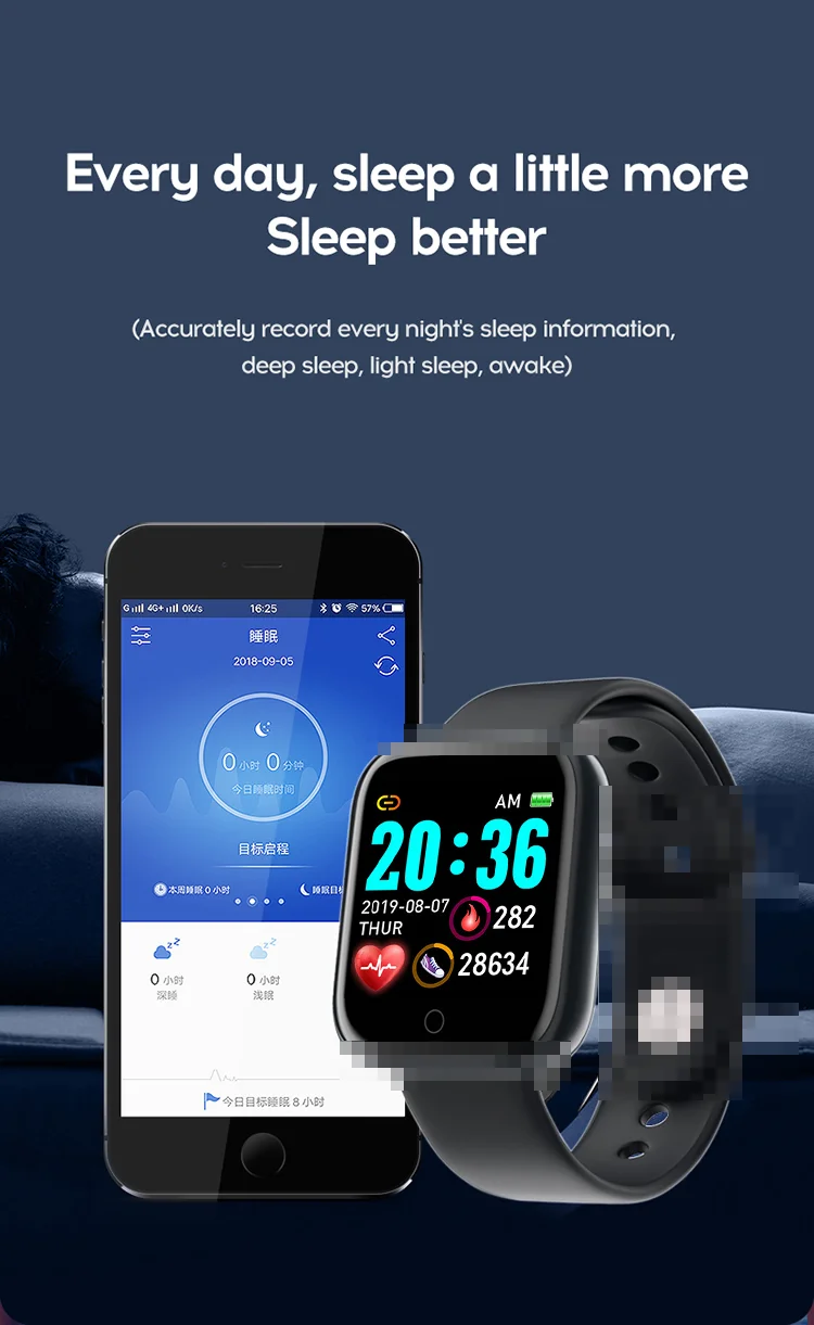 Y68 smart bracelet 14