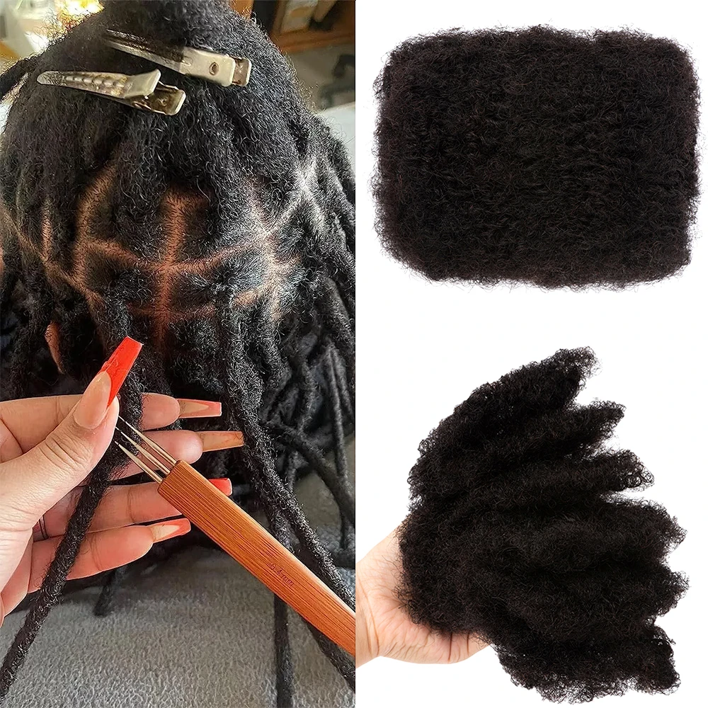 KAMA 100% Human Hair Dreadlock Extension Loc Extension Afro Kinky Human ...