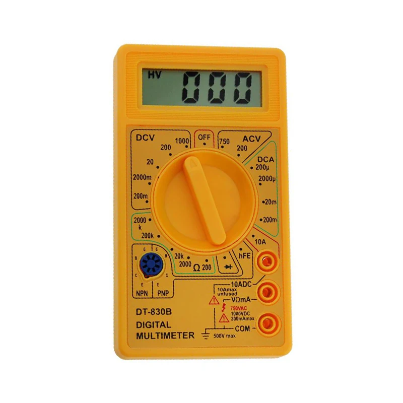 Diy Tools Yellow Color Dt830b Handheld Manual Cheap Digital Multimeter ...