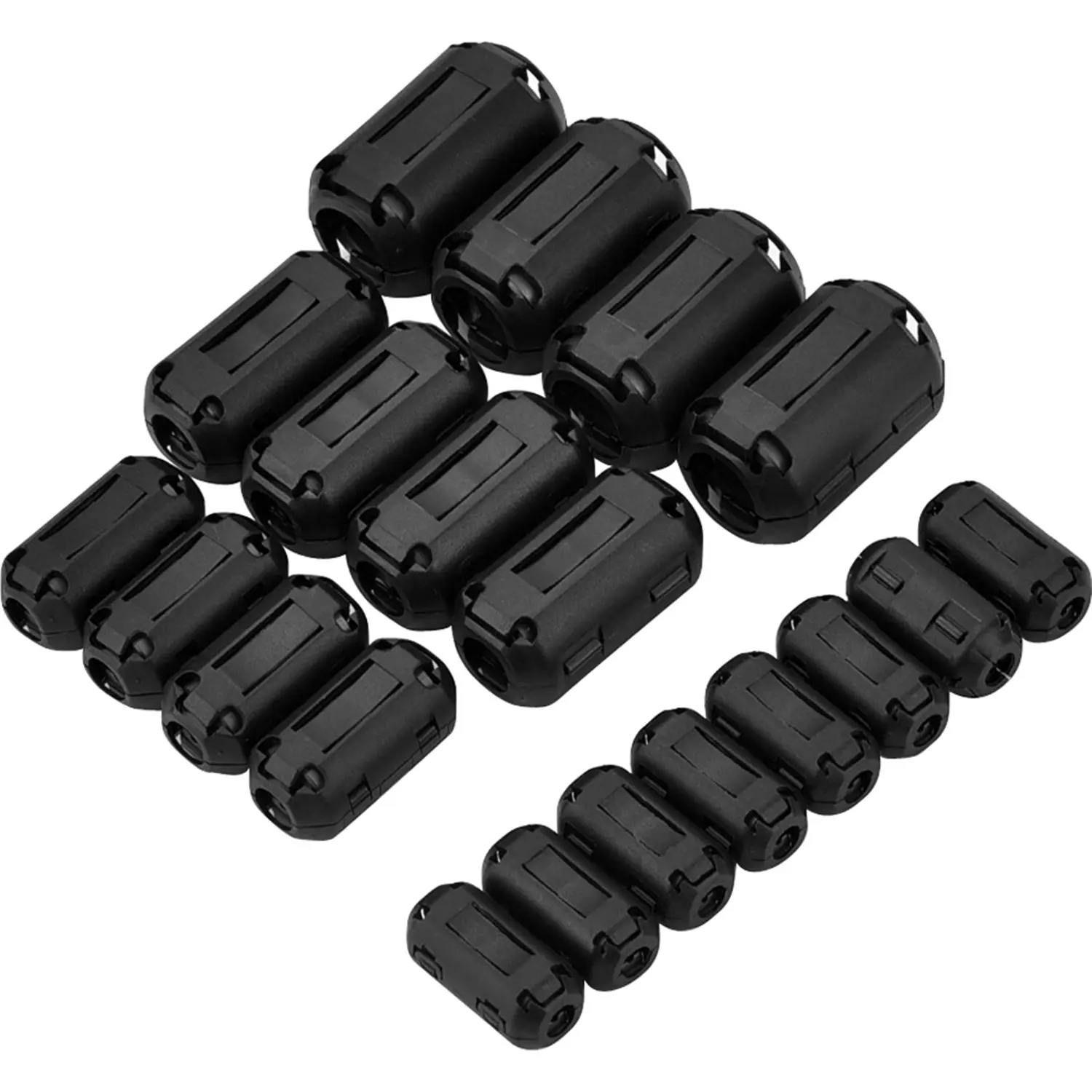 IEUYO Clip-on Ferrite Ring Cores EMI RFI Signal Noise Filter Noise Suppressor for HDMI USB Power Cable Diameter 7mm/12PCS 