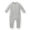 Custom 100% cotton Cable Knit Sweater Romper baby clothes for winter