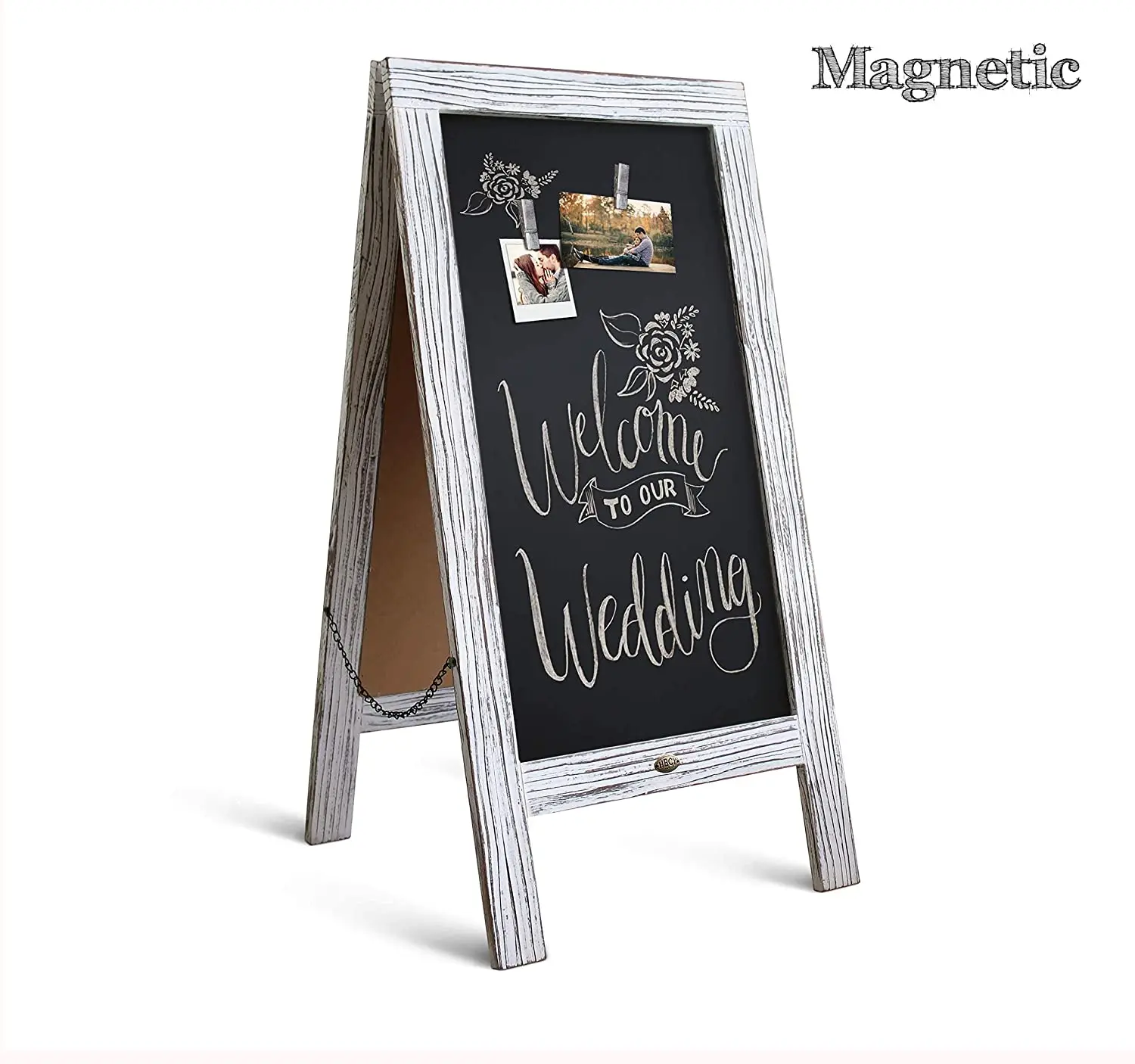 12 Inch Burnt Wood Framed Memo Chalkboard
