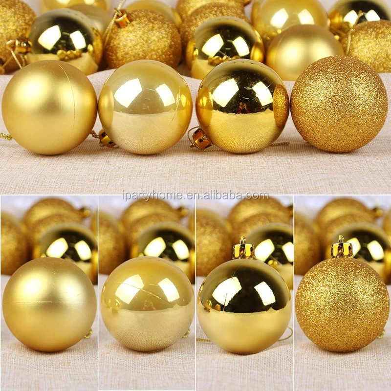 gold christmas balls