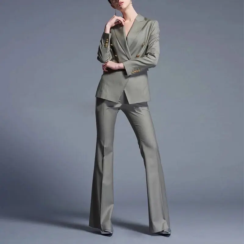  Slim Fit Pant Suit for Women 3 Pieces Business Office