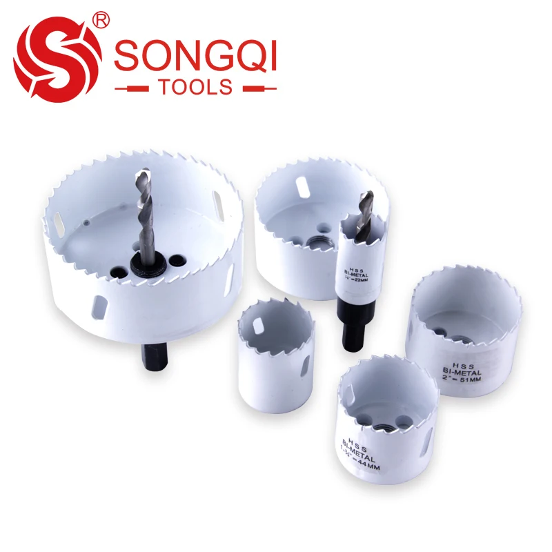 Set/ Pipe Hole Saw Kit For Cutting Hss M42 Bimetal Songqi 8/9/10 Pcs