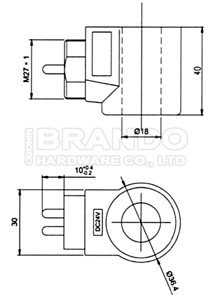 Bb18040004 Kostal连接器液压电磁阀磁线圈bobine 3003138 24dk401836 3003133 12dk40