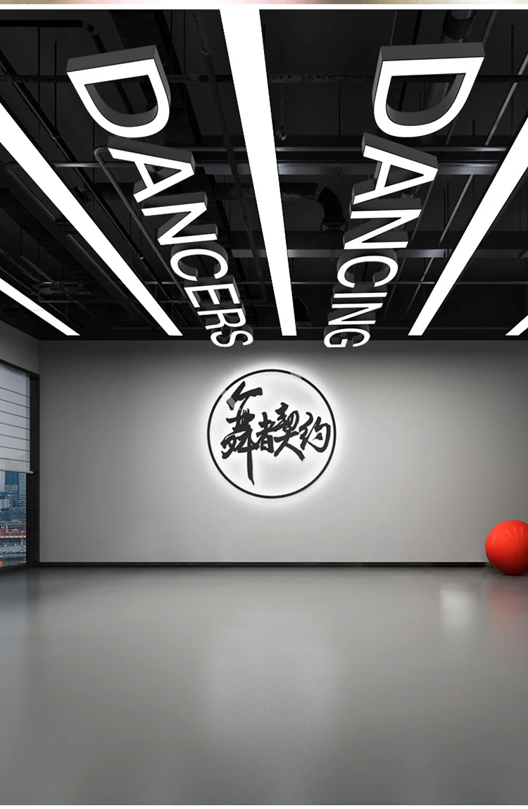 product modern style creative letter shape led digital lamp customized ceiling chandelier for stage dance room-7