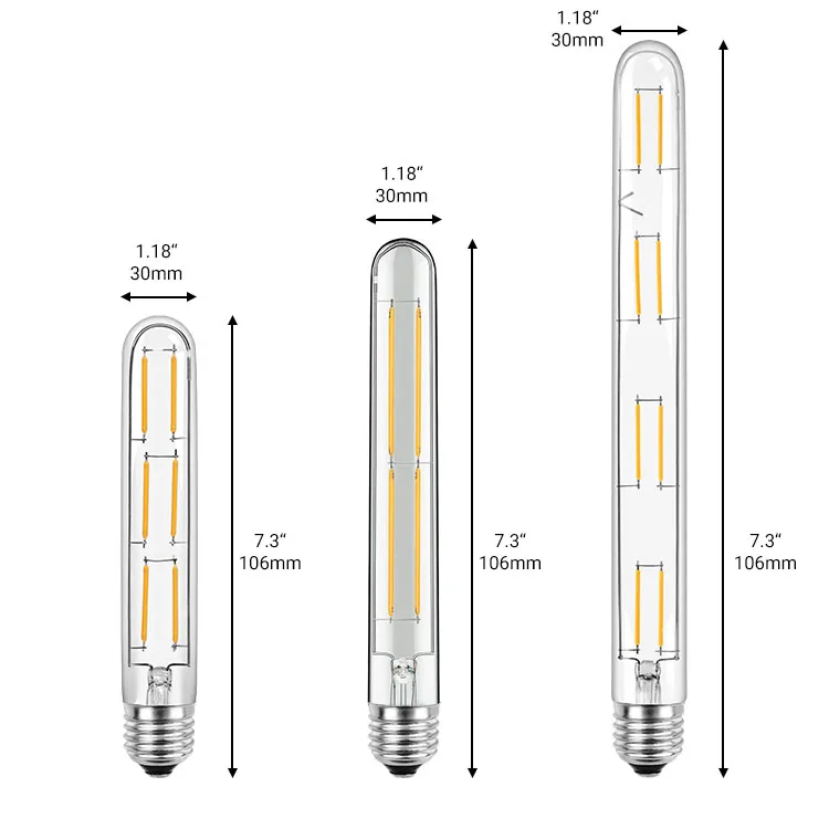 Dimmable 4W 6W 8W Vintage Edison LED Bulb B22 E26 E27 Antique Filament E30 T10 LED Light Bulb 2000K 2700K 3000K 4000K 5000K